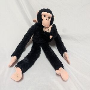 Wild Republic Momma & Baby Chimpanzee Monkey Hanging Plush Stuffed Animal 21"